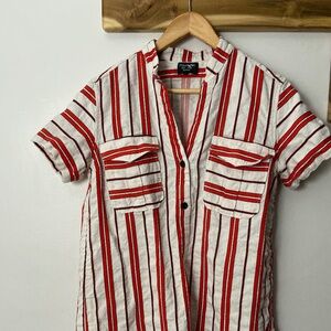 Creatures of the Wind Striped Shirt Dress Size 6
